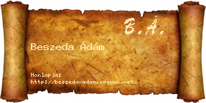 Beszeda Ádám névjegykártya